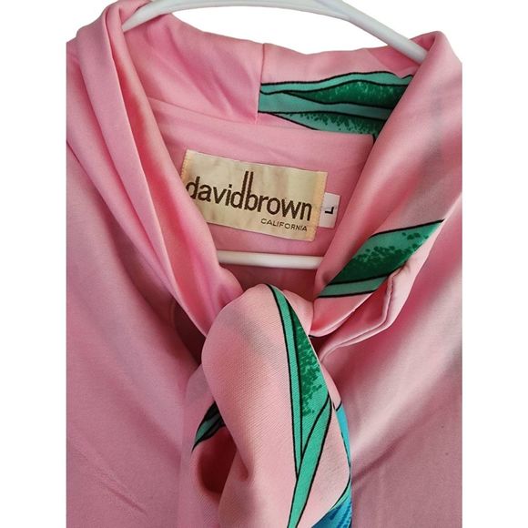 David Brown Dresses & Skirts - David Brown California Saks Fifth Ave Long Kaftan Dress House Coat Gown Sz L Vtg